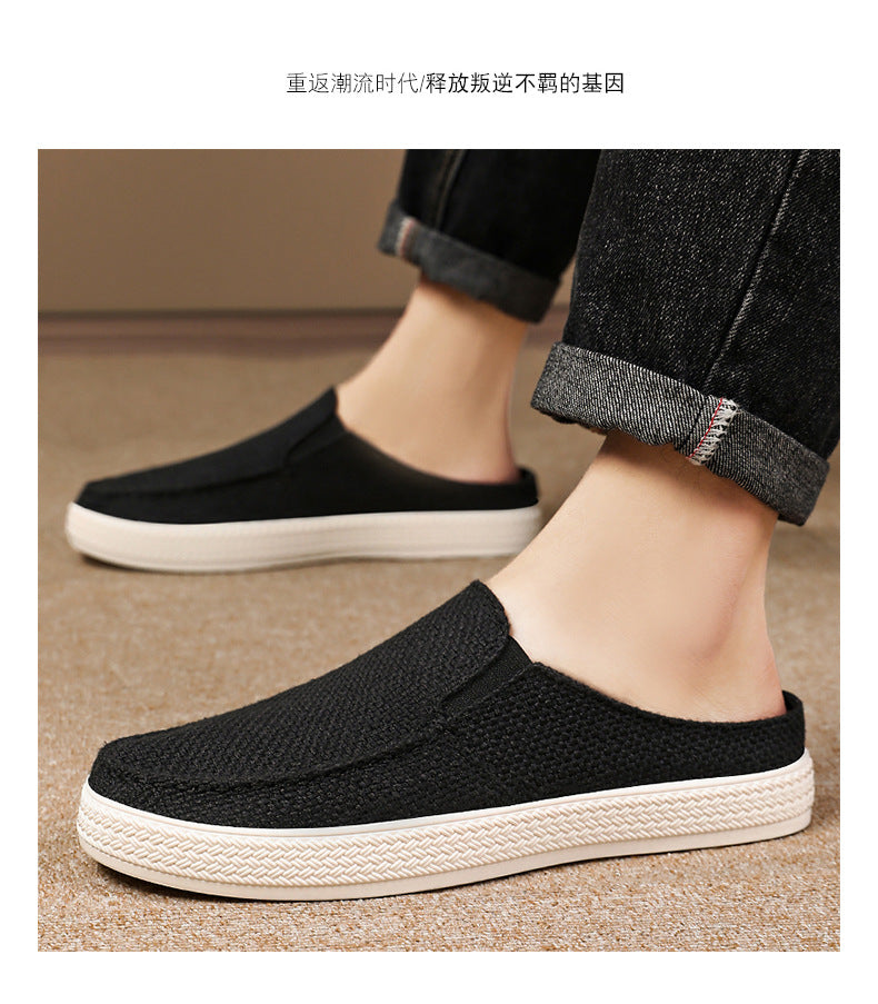 Men's Summer Breathable Casual Slip-On Shoes Comfortable Dad Shoes Outdoor Slippers Home Trendy Men's Shoes