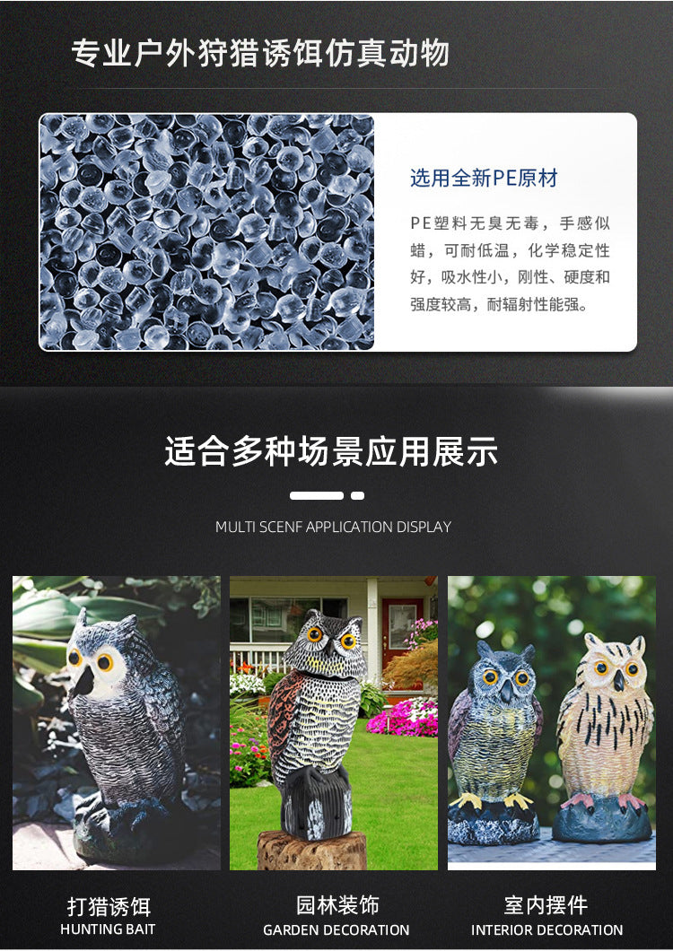 Cross-Border Garden Decoration Simulation Owl Ornament Creative Animal Model Small Yard Landscaping Gardening Decoration Free Shipping