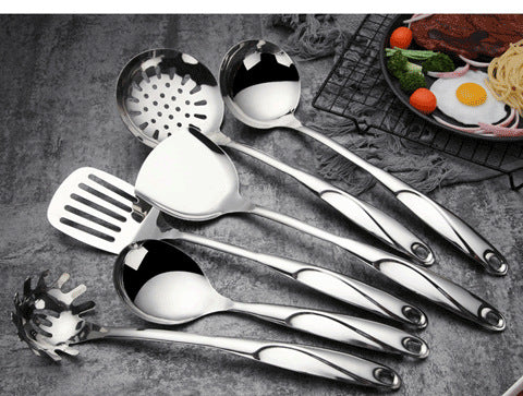 Home Stainless Steel Spatula Cooking Spatula Spoon Set Cooking Spatula Kitchen Cooking Spatula Thickened Roja