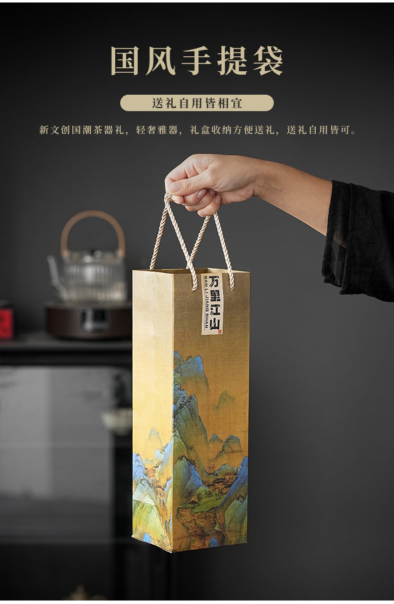 Tea Cup Ceramic Master Cup Personal Single Cup National Trend Forbidden City Cultural Creative Retro Hand-painted Tasting Cup Gift Box Set Souvenir