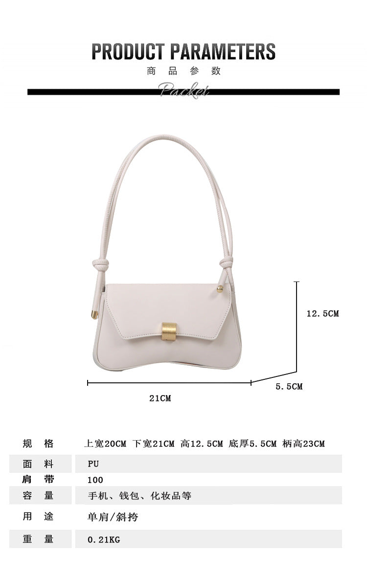 Trendy Women's Shoulder Crossbody Bag Small Square Bag2024Spring new style simple retro hand-held underarm bag