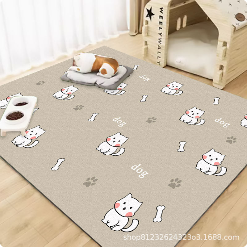 Pet wash-free floor mat waterproof and urine-proof pvc Dog Anti-Slip Mat Cooling Dog Fence Dog Cat Leather Floor Mat