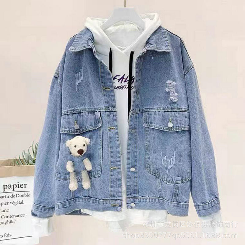 Spring and Autumn Foreign Trade Cross-Border Women's Denim Shirt Trendy Brand Korean Version Street Style Denim Top Women's Export Miscellaneous Denim Jacket