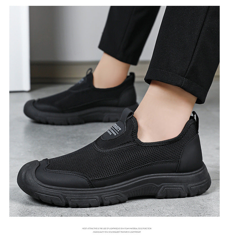 Men's Breathable Casual Shoes Summer New Fashion Sports Shoes Dropshipping Versatile Single Shoes Soft Sole Comfortable Dad Shoes