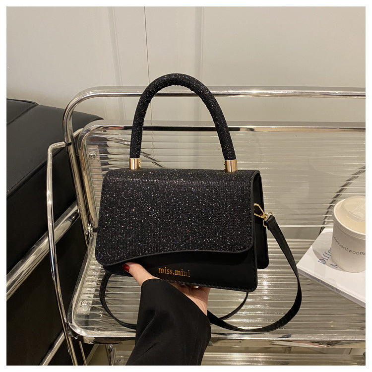 Women's New Bag2025Spring Fashion Light Luxury High-End Diamond-Studded Bag Simple Crossbody Bag for Women Large Capacity Hot Sale