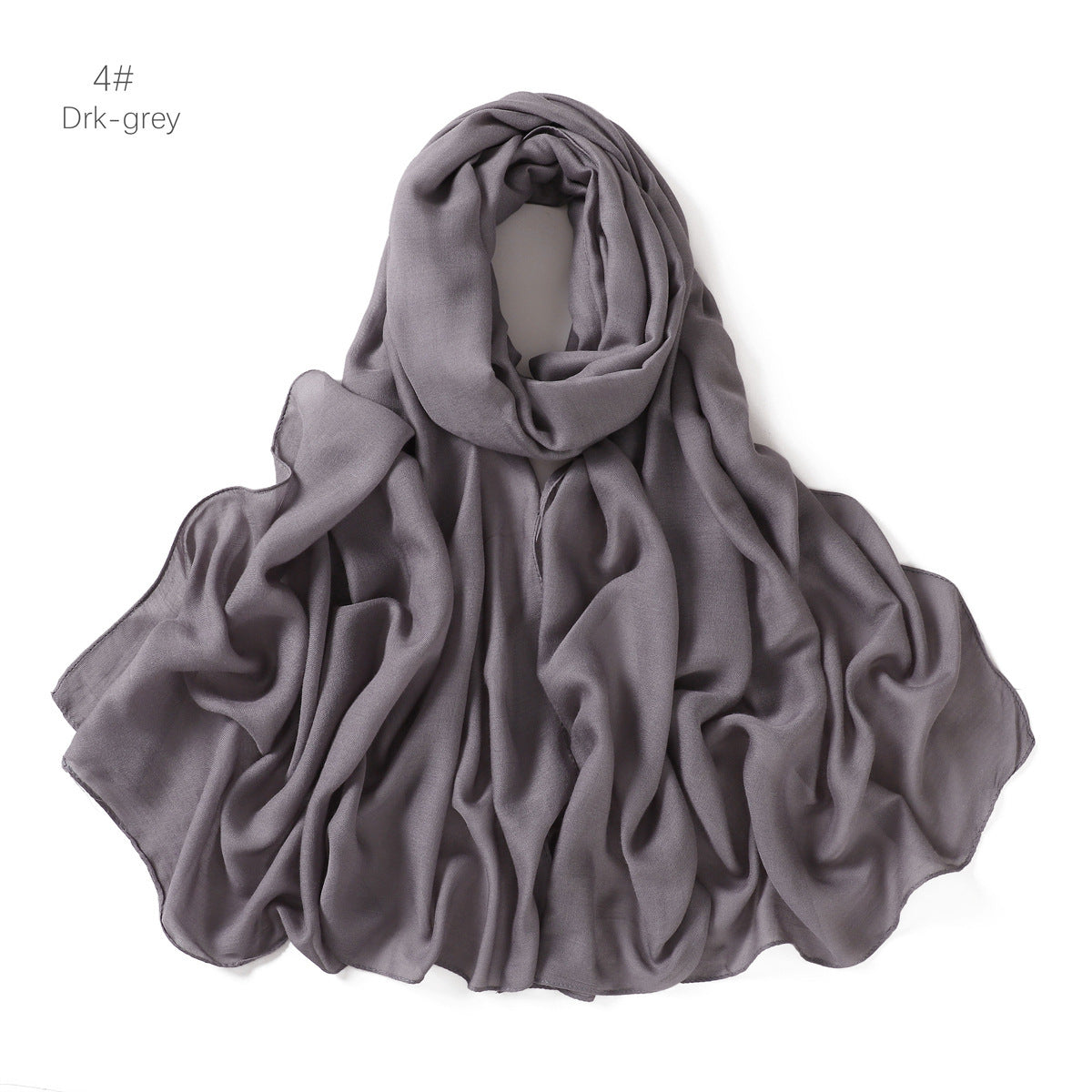 Lightweight Rayon Cotton Linen Solid Color Long Scarf Air-conditioned Room Travel Shawl Monochrome Rayon Scarf Headscarf Shawl for Women