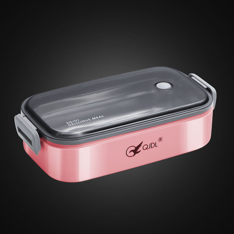 304Stainless Steel Sealed Insulated Lunch Box for Students and Office Workers, Microwave Safe, Double-Layer Lunch Container