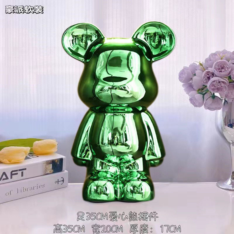 Chinese Style Violent Bear Ornament High-end Ceramic Living Room Entrance TV Cabinet Wine Cabinet Money Box Home Decoration Gift