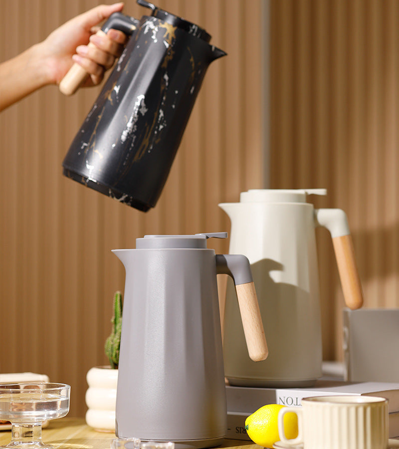 Cross-Border Insulated Kettle Household Glass Inner Liner Warm Kettle Simple Office Coffee Large Capacity Hot Water Kettle Insulated Water Kettle