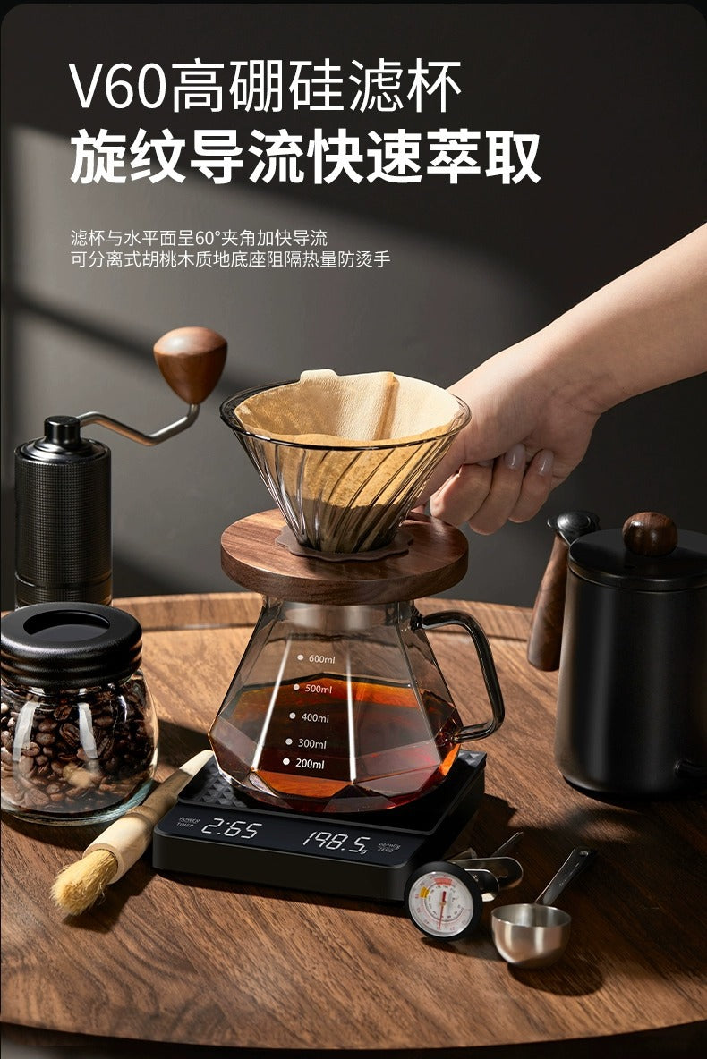 Hand Brew Coffee Set Hand Brew Coffee Pot Filter Cup Sharing Pot Grinder Set Coffee Utensils Gift Souvenir