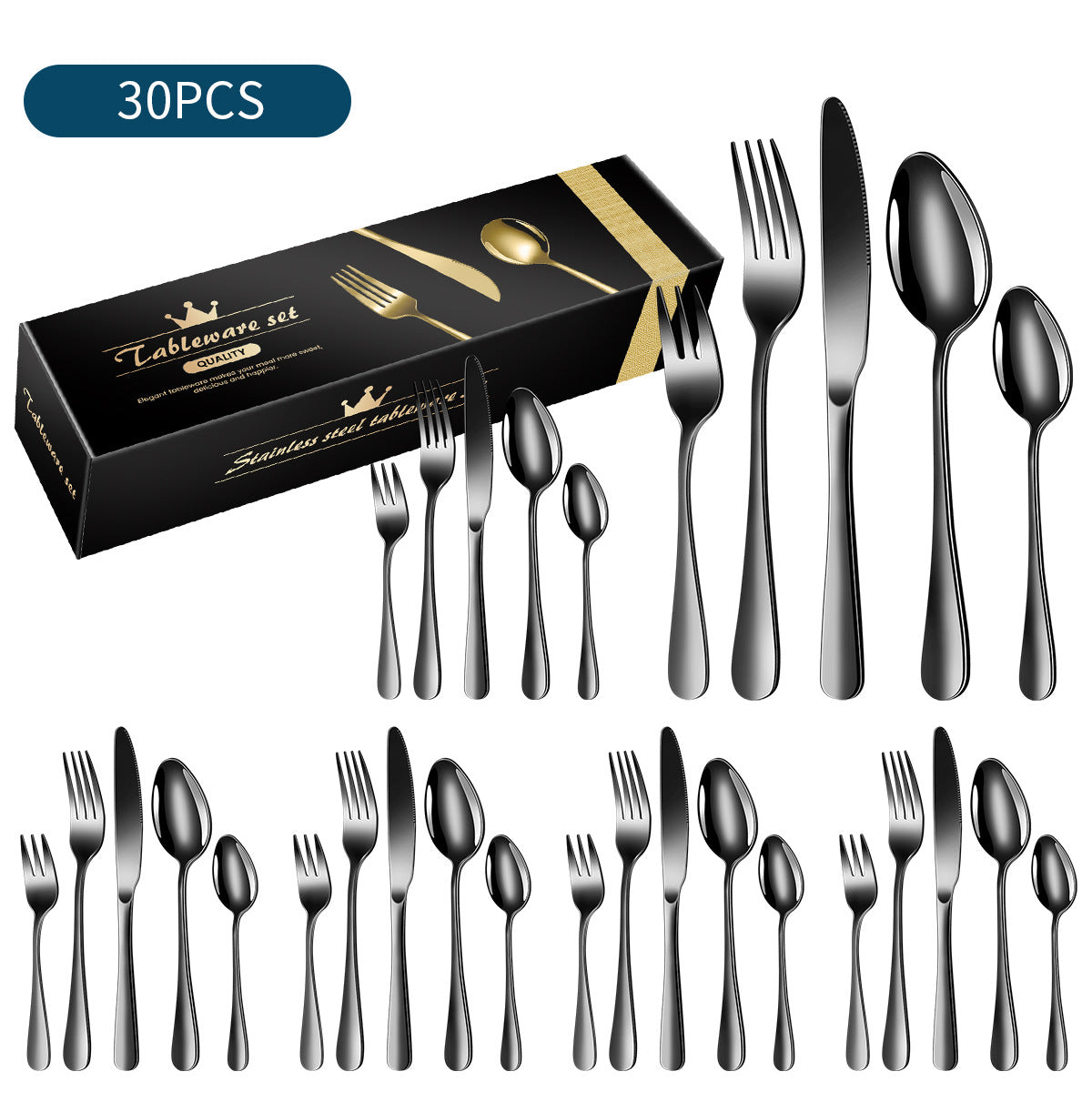 Spoon Wholesale Amazon Stainless Steel Cutlery Set20/30Set  Hotel and Home Use1010Cutlery Set