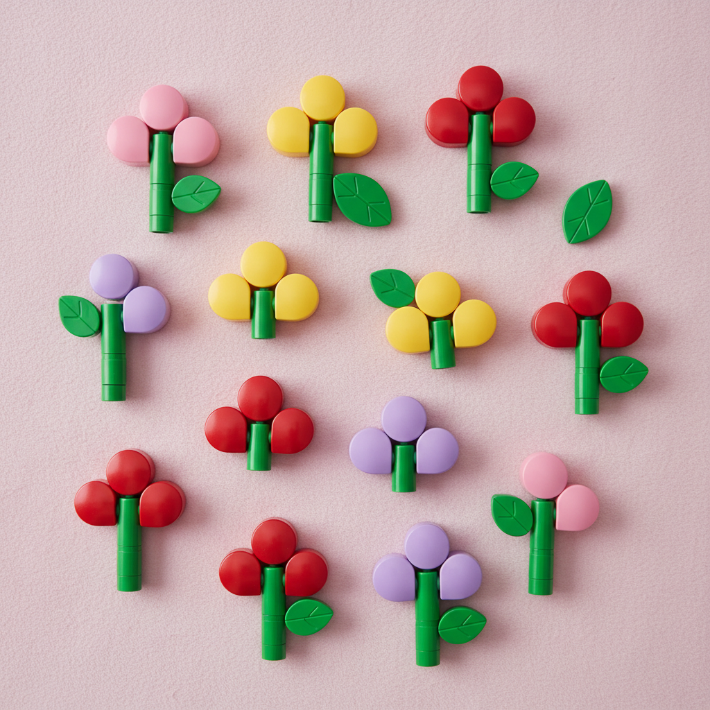 Flower Blocks - Flat Lay
