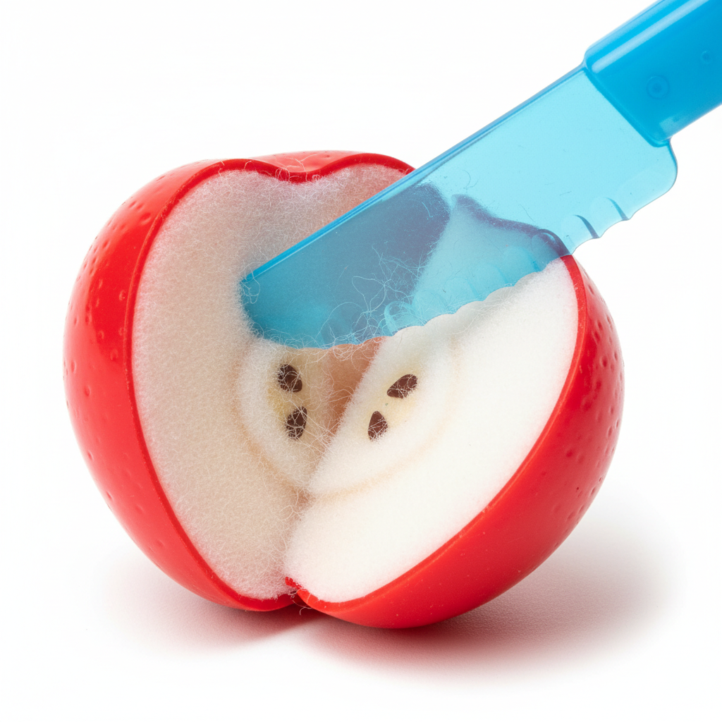 Fruit Cutting - Apple Closeup