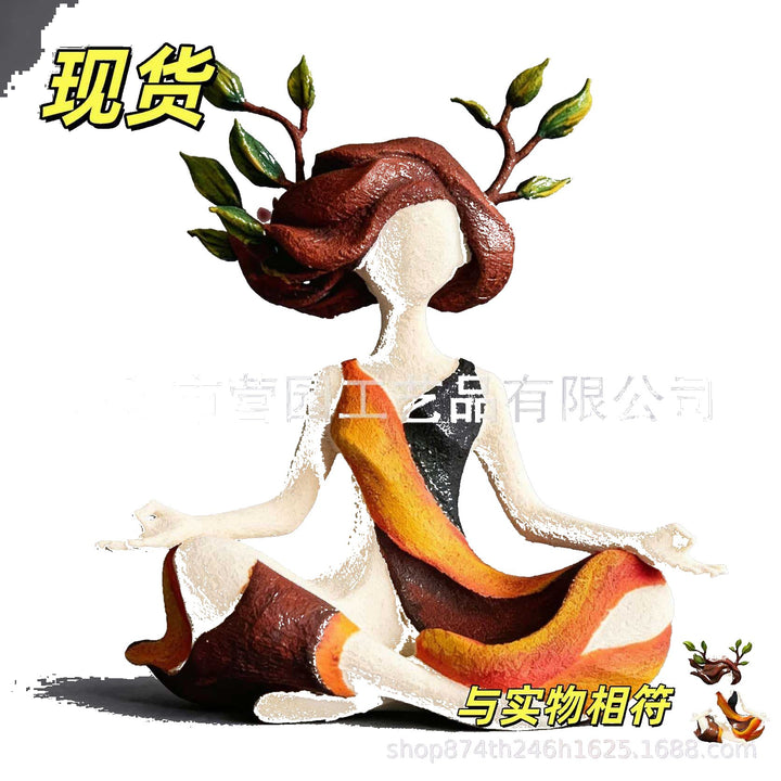 跨境新品Goddess of Nature Sculpture 静观自然女神雕塑艺术摆件