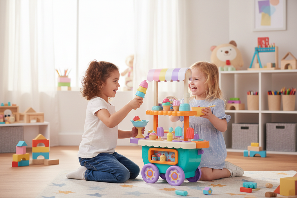 Ice Cream Cart - Two Girls