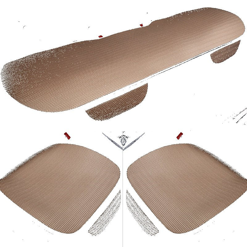Ice Silk Cool Car Seat Cushion – 3-Piece No-Backrest Breathable Non-Slip Single Pad