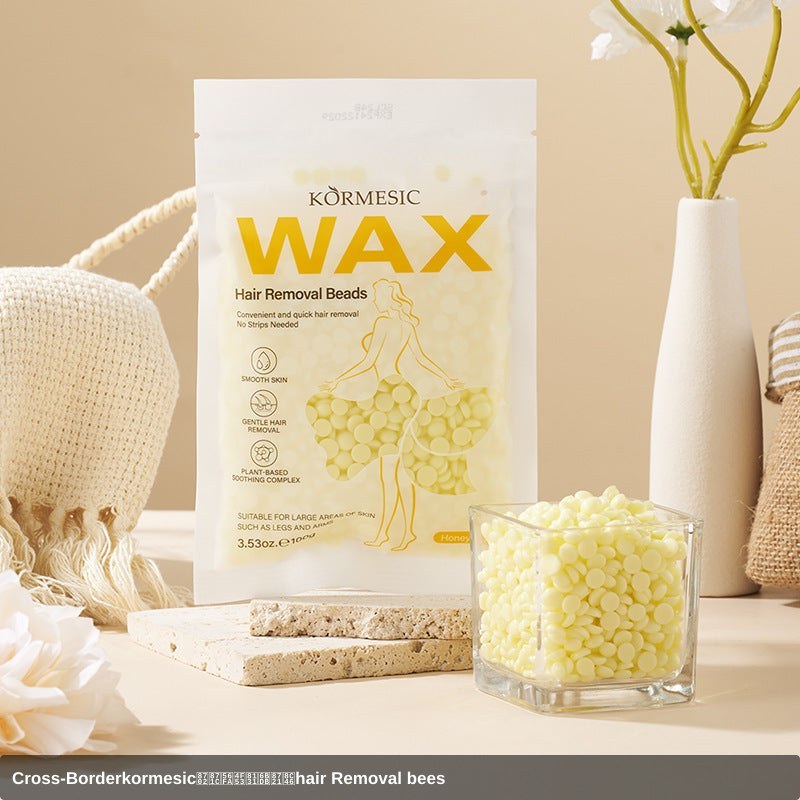 跨境kormesic蜂蜜固体脱毛蜡豆hair Removal beeswax外贸现货批发