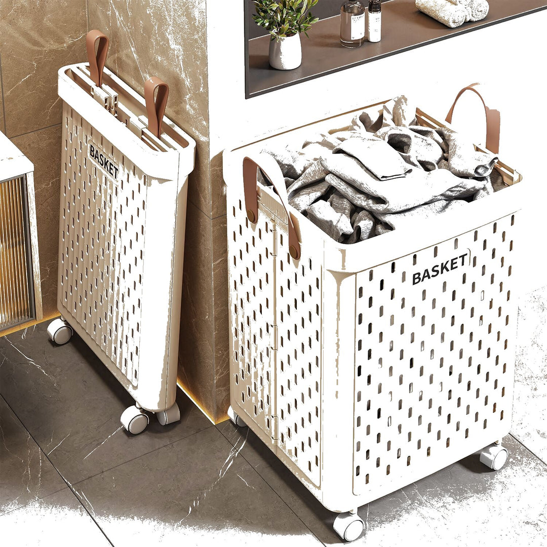 Large Capacity Foldable Laundry Basket – Collapsible Clothes Hamper for Bathroom