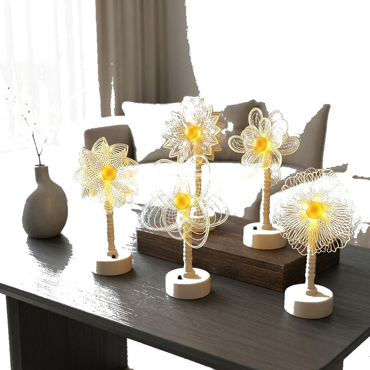 LED Acrylic Atmosphere Night Lamp – Creative Luxury Bedroom Bedside Desk Decoration Light