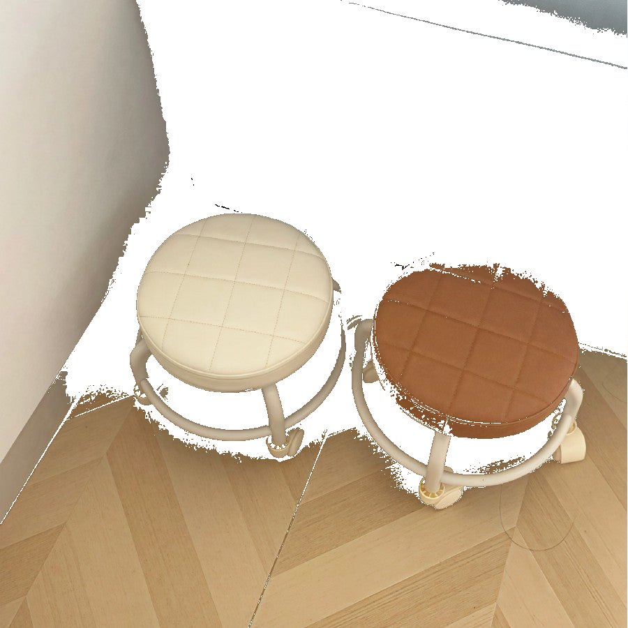 Soft Padded Rolling Stool – Multifunctional Swivel Shoe Changing Bench