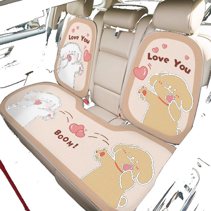 Summer Ice Silk Car Seat Cushion – Cute Four Season Universal Women Cool Pad