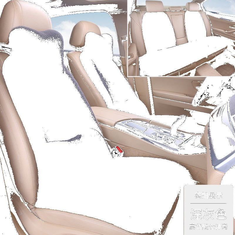 Thickened Winter __NS 99__h Car Seat Cushion – 3-Piece Backrest Short Fur Single Seat Cover