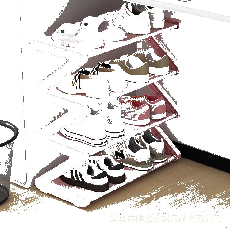 Z-Shape Shoe Rack – Stackable Multi-Layer Home Entryway Shoe Organizer